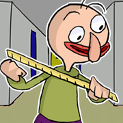 Baldi as seen in Baldi's Basics in Funkin, but it's badly made